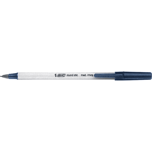Bic&reg; Round Stic Ball Point Pen, Blue, 0.8 mm EastCoast Offshore Supplies