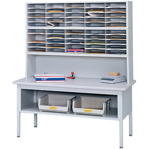 Mobilier E-Z Sort pour la salle du courrier- Tables de tri avec tablette-Dessus de table, 60" la x 28" p x 36" h, Stratifi&eacute; EastCoast Offshore Supplies