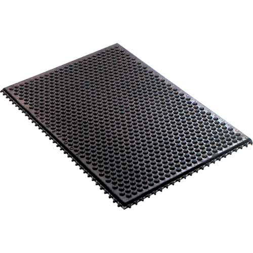 Syst&egrave;me de tapis anti-fatigue emboîtable en caoutchouc conducteur, Caoutchouc, 2' la c, 3' lo, 1/2" &eacute;paisseur, Noir EastCoast Offshore Supplies