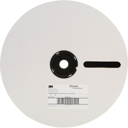 Plasticizer Resistant Fastener, Loop, 50 yds x 1", Adhesive, Black EastCoast Offshore Supplies