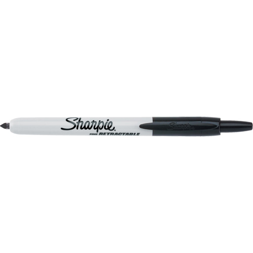 Marqueur permanent r&eacute;tractable, Noir, Pointe Fin EastCoast Offshore Supplies