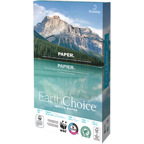 EarthChoice&reg; Office Paper, FSC, 8-1/2" x 14", 20 lbs., White EastCoast Offshore Supplies