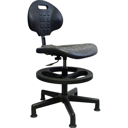 Heavy-Duty Ergonomic Seating, Polyurethane, Black, 250 lbs. Capacity EastCoast Offshore Supplies