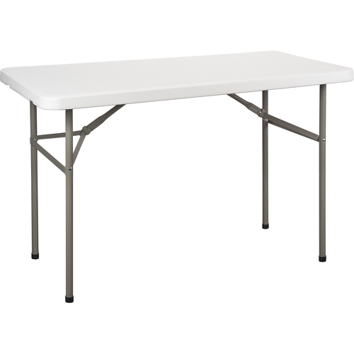 Table pliante, Rectangulaire, 48" l x 24" la, Poly&eacute;thyl&egrave;ne, Blanc EastCoast Offshore Supplies