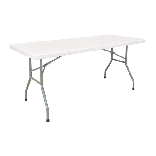 Table pliante, Rectangulaire, 72" l x 30" la, Poly&eacute;thyl&egrave;ne, Blanc EastCoast Offshore Supplies