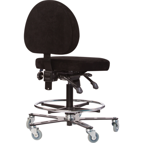 TF180 Welding Grade Ergonomic Stools, Suede, Black, 300 lbs. Capacity EastCoast Offshore Supplies