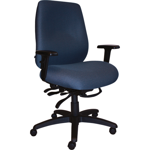 Chaises ergonomiques robustes Cierra , Tissu, Bleu, Capacit&eacute; 400 lb EastCoast Offshore Supplies