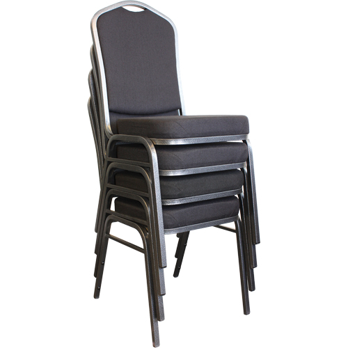 Stacking Chairs, Fabric, 37" High, 275 lbs. Capacity, Black EastCoast Offshore Supplies