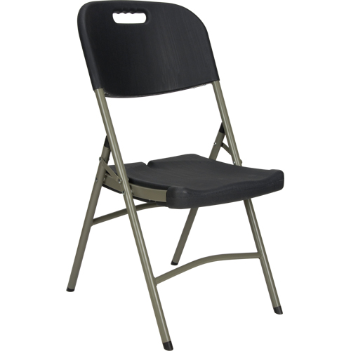 Chaise pliante, Poly&eacute;thyl&egrave;ne, Noir, Capacit&eacute; 350 lb EastCoast Offshore Supplies