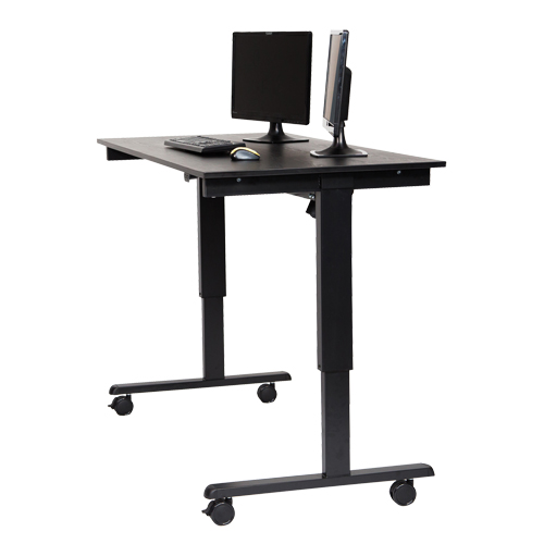 Adjustable Stand-Up Desk, Stand-Alone Desk, 45-1/4" H x 29-1/2" D, Black EastCoast Offshore Supplies