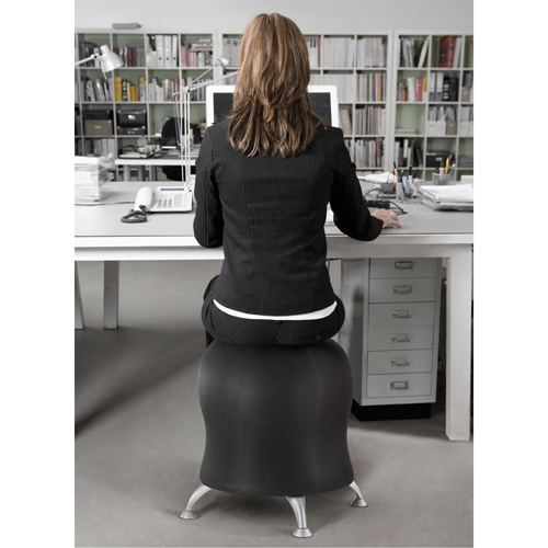 Zenergy Ball Chair, Vinyl, Black, 250 lbs. Capacity EastCoast Offshore Supplies