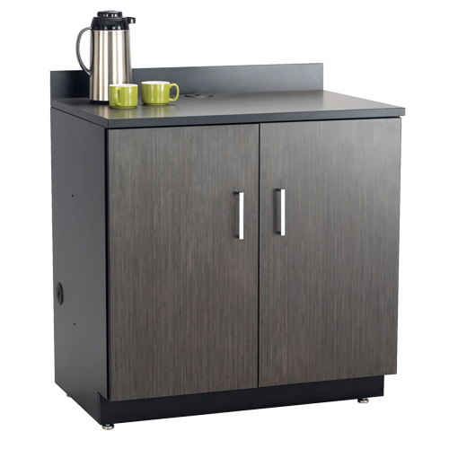 Armoire modulaire de base, M&eacute;lamine, 2 Tablettes, 39" h x 36" la x 25" P, Nuit d'Asie/noir EastCoast Offshore Supplies