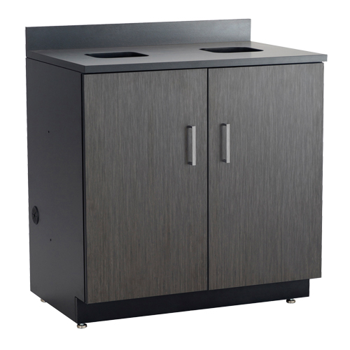 Modular Base Cabinet, Melamine, 39" H x 36" W x 25" D, Asian Night/Black EastCoast Offshore Supplies