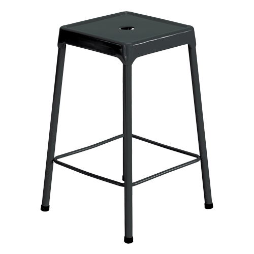 Tabouret en acier pour comptoir Safco, Stationnaire, Fixe, 25", Acier Si&egrave;ge, Noir EastCoast Offshore Supplies
