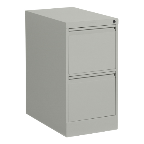 Vertical Filing Cabinet, Steel, 2 Drawers, 15-1/7" W x 25" D x 29" H, Grey EastCoast Offshore Supplies