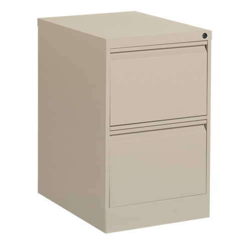 Vertical Filing Cabinet, Steel, 2 Drawers, 18-1/7" W x 25" D x 29" H, Beige EastCoast Offshore Supplies