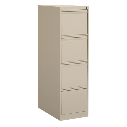 Vertical Filing Cabinet, Steel, 4 Drawers, 15-1/7" W x 25" D x 52" H, Beige EastCoast Offshore Supplies