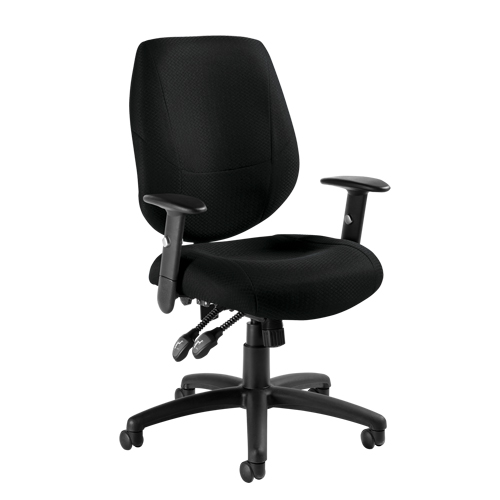 Six 31 Operator Chair, Fabric, Black, 250 lbs. Capacity EastCoast Offshore Supplies