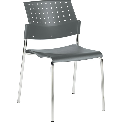 Chaises sans accoudoirs empilables, Plastique, Hauteur 33", Capacit&eacute; 300 lb, Gris EastCoast Offshore Supplies