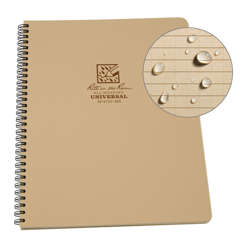 Side-Spiral Notebook, Soft Cover, Tan, 64 Pages, 4-5/8" W x 7" L EastCoast Offshore Supplies