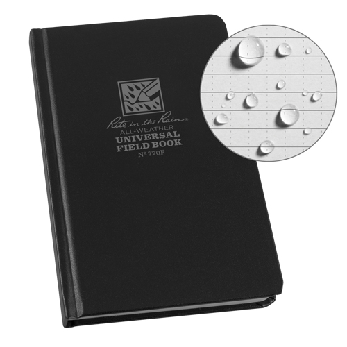 Livre reli&eacute;, Couverture rigide, Noir, 160 Pages, 4-5/8" , 7-1/4"  EastCoast Offshore Supplies