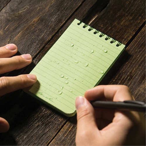 Carnet de notes de poche &agrave; spirale, Couverture souple, Vert, 100 Pages, 3" , 5"  EastCoast Offshore Supplies