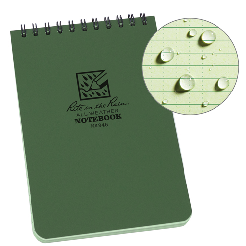 Pocket Top-Spiral Notebook, Soft Cover, Green, 100 Pages, 4" W x 6" L EastCoast Offshore Supplies