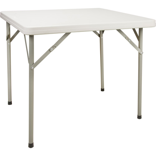 Table pliante, Carr&eacute;e, 34" l x 34" la, Poly&eacute;thyl&egrave;ne, Blanc EastCoast Offshore Supplies