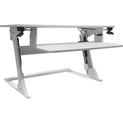 Poste de travail assis-debout Goya, Mod&egrave;le de bureau, 21" h x 35-2/5" la x 24" p, Blanc EastCoast Offshore Supplies