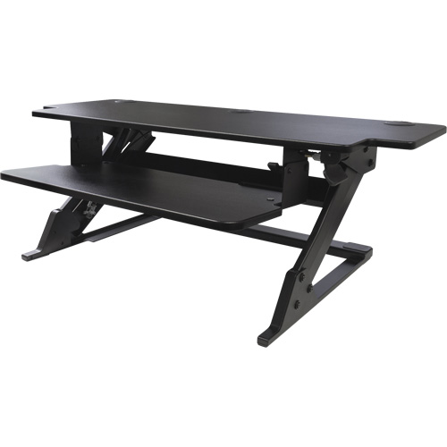 Poste de travail assis-debout Goya, Mod&egrave;le de bureau, 20" h x 42" la x 16" p, Noir EastCoast Offshore Supplies