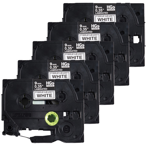 Laminated Tape, 9 mm x 8 m, Black on White EastCoast Offshore Supplies