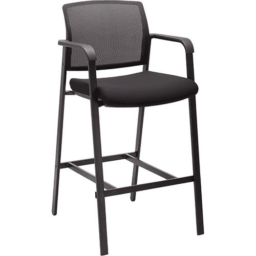 Activ Series Barstool Chair, Stationary, Fixed, 58-1/2", Mesh Seat, Black EastCoast Offshore Supplies