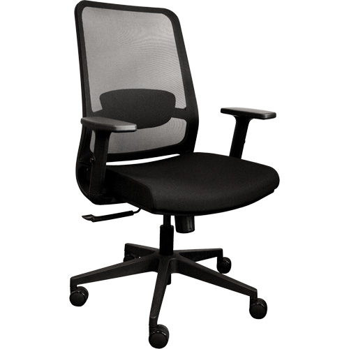 Chaise de bureau ajustable &agrave; basculement synchronis&eacute; s&eacute;rie Activ, Tissu/Mailles, Noir, Capacit&eacute; 275 lb EastCoast Offshore Supplies