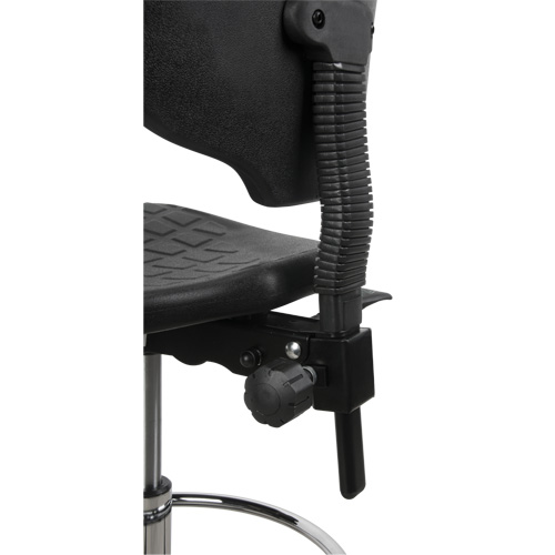 Heavy-Duty Ergonomic Stool, Stationary, Adjustable, 39” - 48”, Polyurethane Seat, Black EastCoast Offshore Supplies