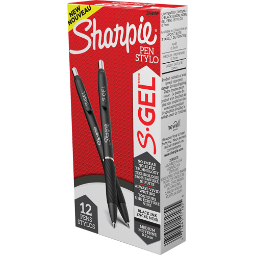 S-Gel Pen, Black, 0.7 mm, Retractable EastCoast Offshore Supplies