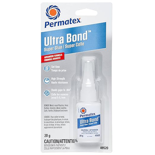 Super colle adh&eacute;sive Ultra Bond &agrave; s&eacute;chage rapide, 20 g, Bouteille, Transparent EastCoast Offshore Supplies