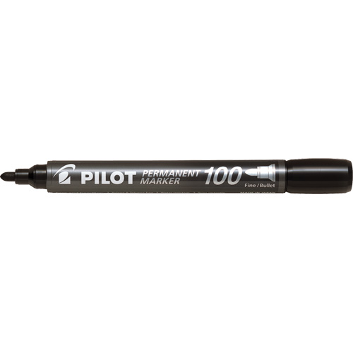 Pilot 100 Permanent Marker, Black, Bullet Tip EastCoast Offshore Supplies