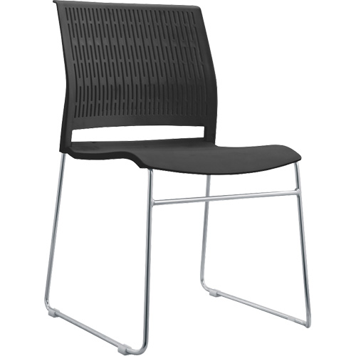Stacking Chairs, Polypropylene, 32-3/8" High, 250 lbs. Capacity, Black EastCoast Offshore Supplies