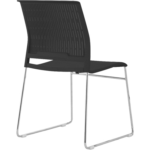 Stacking Chairs, Polypropylene, 32-3/8" High, 250 lbs. Capacity, Black EastCoast Offshore Supplies