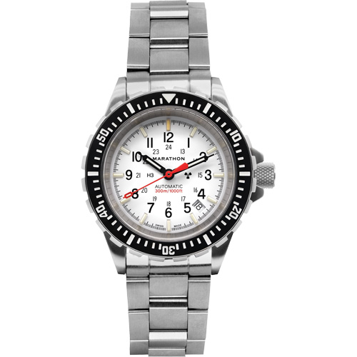 Grande montre automatique de plong&eacute;e &eacute;dition arctique GSAR avec bracelet en acier inoxydable, Num&eacute;rique, &agrave; piles, 41 mm, Argent EastCoast Offshore Supplies