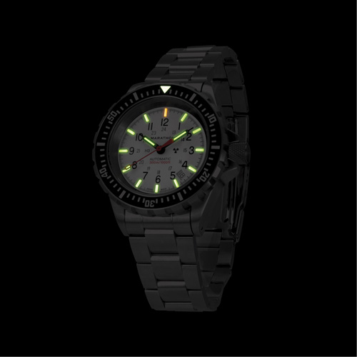 Grande montre automatique de plong&eacute;e &eacute;dition arctique GSAR avec bracelet en acier inoxydable, Num&eacute;rique, &agrave; piles, 41 mm, Argent EastCoast Offshore Supplies