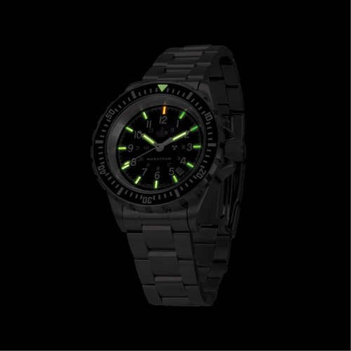 Grey Maple Large Diver's Automatic Watch with Stainless Steel Bracelet, Digital, Battery Operated, 41 mm, Silver EastCoast Offshore Supplies