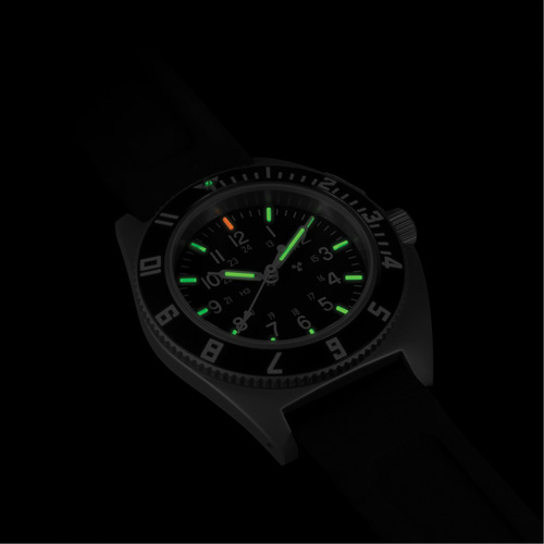 Steel Navigator Watch on 3-Piece Rubber Strap Kit, Digital, Battery Operated, 41 mm, Black EastCoast Offshore Supplies