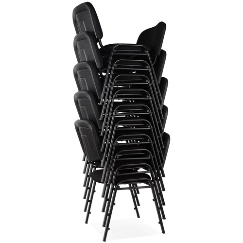 Stacking Chairs, Fabric, 32" High, 250 lbs. Capacity, Black EastCoast Offshore Supplies