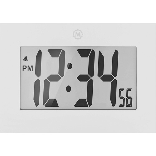 Large Frame Clock, Digital, Battery Operated, 9" W x 1" D x 6.5" H, White EastCoast Offshore Supplies