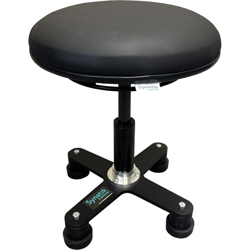 Omnistool Ergonomic Stool, Mobile, Adjustable, Vinyl Seat, Black EastCoast Offshore Supplies