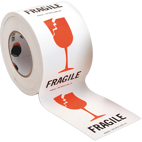 &eacute;tiquettes pour traitement sp&eacute;cial Fragile, 6" lo x 4" la, Rouge/blanc EastCoast Offshore Supplies
