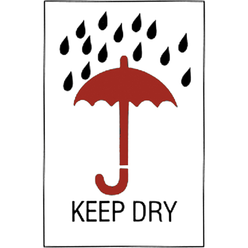 "Keep Dry" Special Handling Labels, 6" L x 4" W, Red on White EastCoast Offshore Supplies
