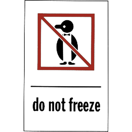 "Do Not Freeze" Special Handling Labels, 6" L x 4" W, Red on White EastCoast Offshore Supplies