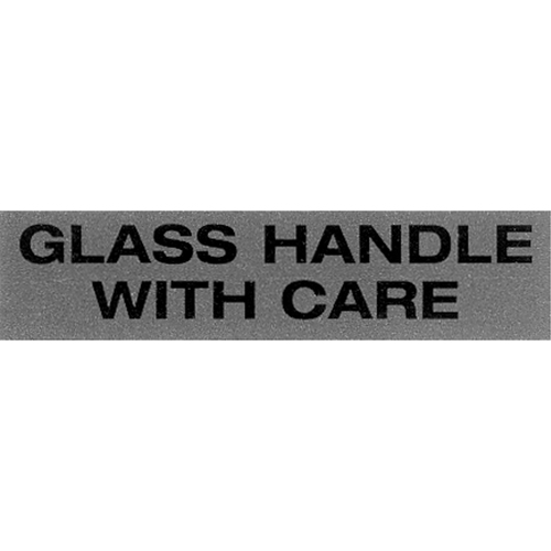 "Glass Handle with Care" Special Handling Labels, 5" L x 2" W, Black on Red EastCoast Offshore Supplies